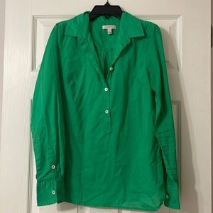 Jcrew green long sleeve shirt